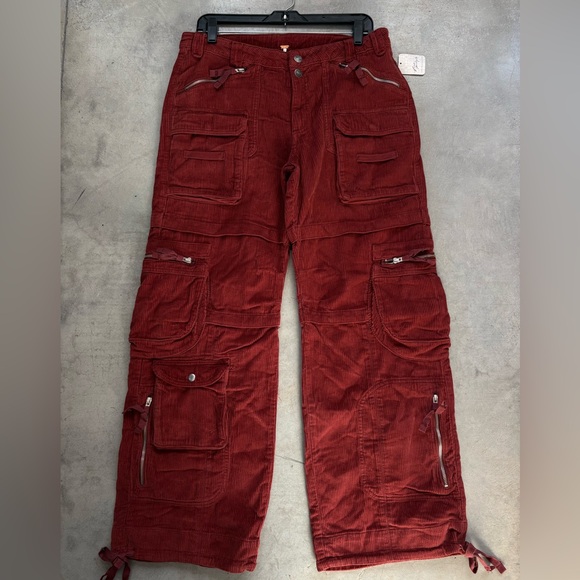 NWT Free People Last Time Stacked Cargo Corduroy Pants - Picture 5 of 16